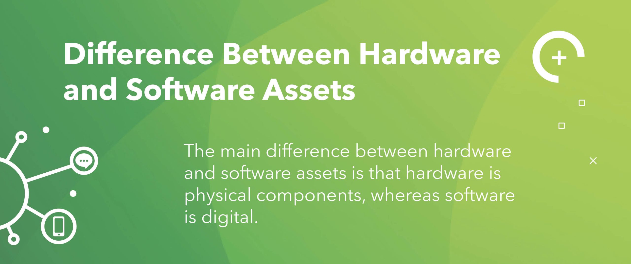 what is the difference between hardware and software assets?